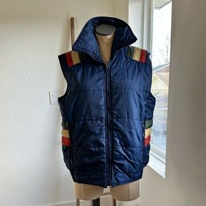 Deep North Vintage ‘70’s puffer multi color vest jacket sz: Med